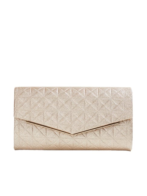 Rose gold shimmer online clutch bag