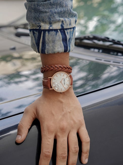 Wanderlust Bracelet - Fossil Jasper with Anchor - Lenny & Eva – Aquablue