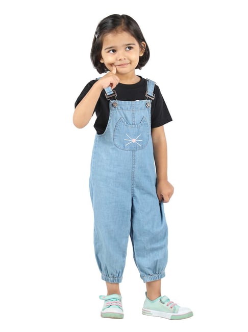 Denim dungaree kids best sale