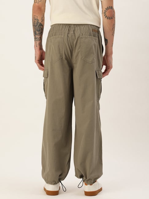 Khaki Loose Fit Parachute Cargo Pants – STYLED BY ALX COUTURE