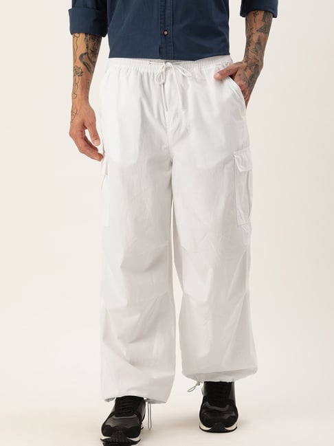 Relaxed Fit Cotton cargo trousers - Black - Men | H&M