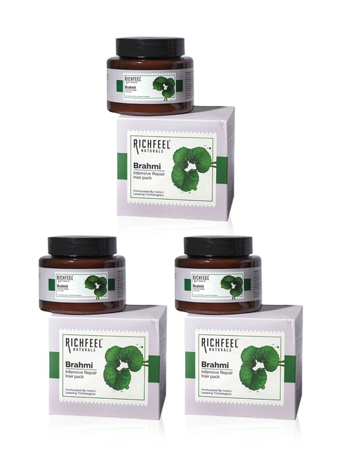 Richfeel Brahmi Intensive Repair Hair Pack - Pack of 3