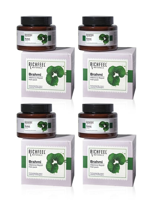 Richfeel Brahmi Intensive Repair Hair Pack - Pack of 4