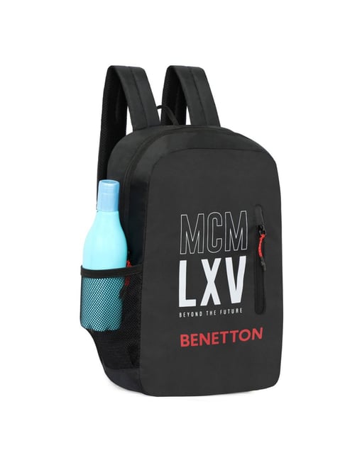 United Colors of Benetton Caspian 16 Ltrs Black Medium Laptop Backpack