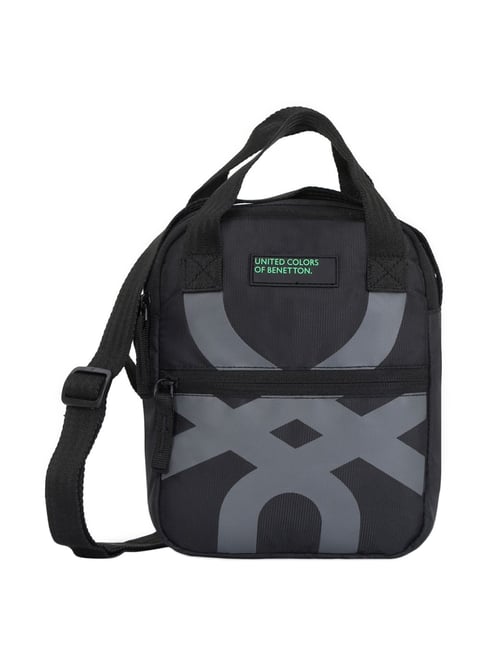 Buy United Colors of Benetton Black Printed Small Cross Body Bag