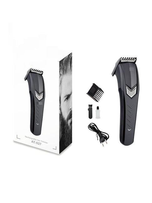 MRT HTC AT-527 Rechargeable Cordless Alloy Steel Blade Beard Trimmer for Men (Black)
