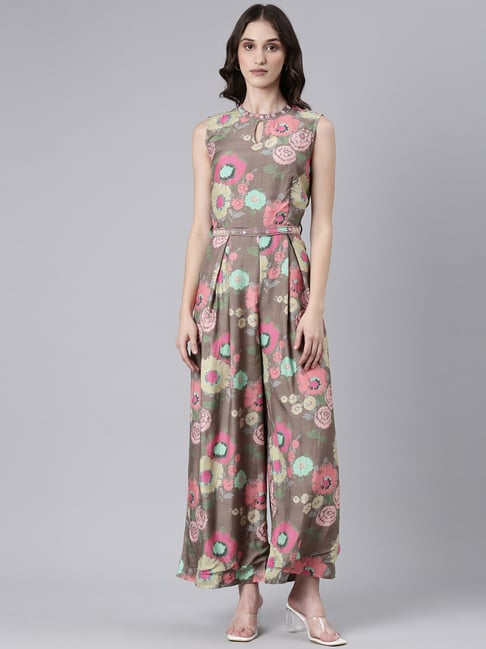 showoffff SHOWOFF Multicolor Blended Floral Print Jumpsuit-picture-26