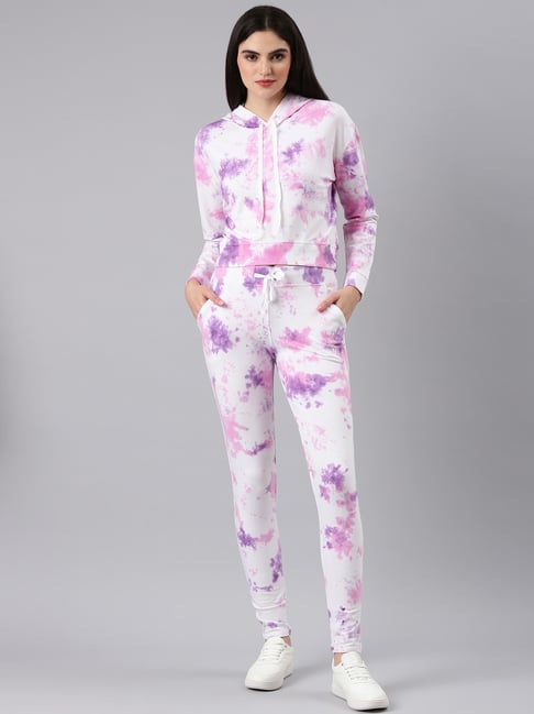 showoffff SHOWOFF Multicolor Cotton Blend Tie - Dye Tracksuit-picture-10