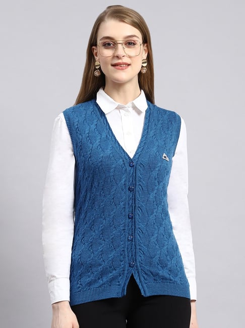 Monte Carlo Blue Regular Fit Cardigan-picture-41