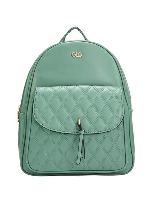 Globus Sage Green Quilted Medium Backpack
