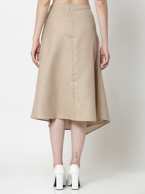 Beige office outlet skirt