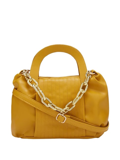Globus Mustard Textured Medium Handbag-picture-16