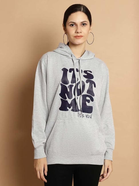 Vimal Jonney Grey Printed Hoodie-picture-14