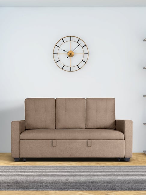 Buy Duroflex Ease Quilted Brown Wood Seater Sofa Cum Bed at Best