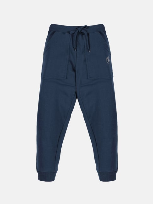 Kiddopanti Kids Navy Solid Trackpants