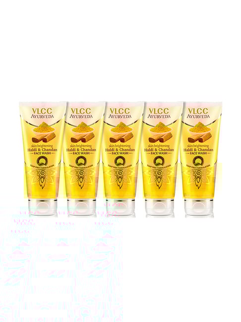 VLCC Ayurveda Skin Brightening Haldi & Chandan Face Wash - Pack of 5-picture-43