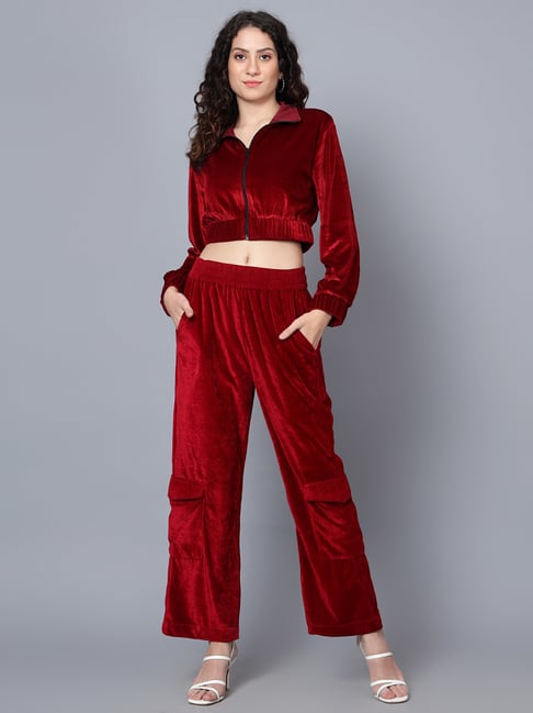 Anvi Be Yourself Maroon Maxi Co-ord Set-picture-33