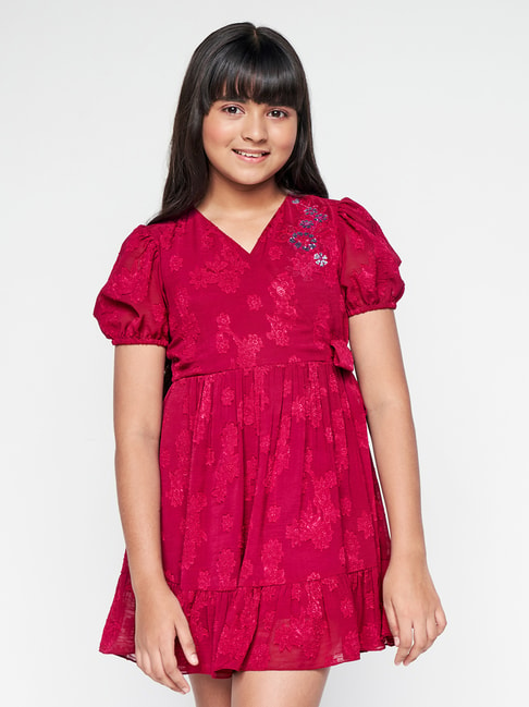 Gulnar Dresses Girls Cotton Fit & Flare Casual Dress – Kayal Fashion-sonthuy.vn