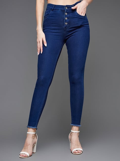 Buy NEXT ONE Women's High Waist Jeans Blue at Amazon.in