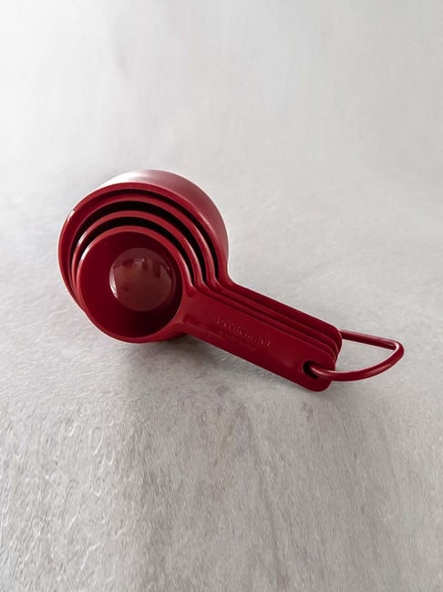 KitchenAid 4-Piece Red Medium Measuring Cup Set