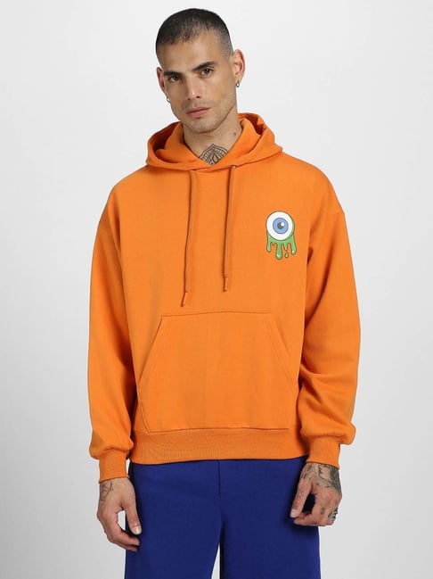 Orange cheap hoodie oversized