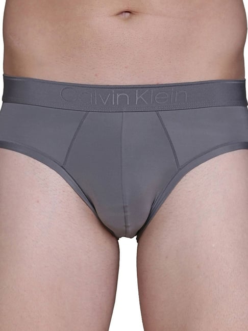 Buy Calvin Klein Grey Sky Regular Fit Briefs for Mens Online