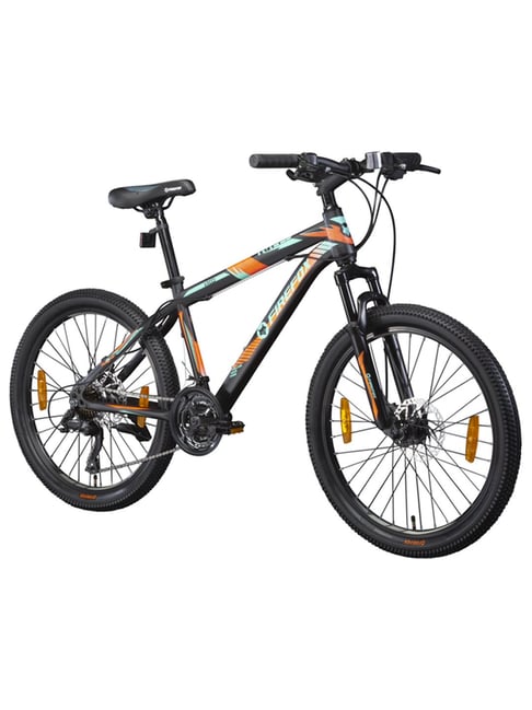 Firefox Bikes Black Kids 24T Dual Disc Break Front Suspension Kids Cycle