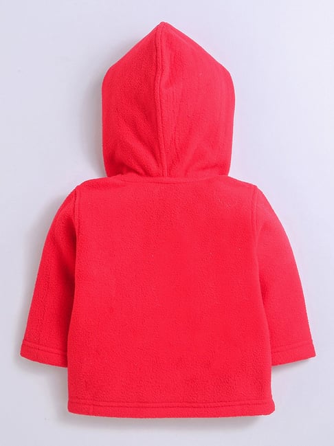 Nino Bambino Kids Red Solid Full Sleeves Hoodie