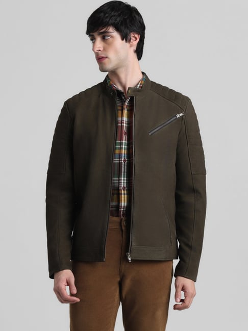 Casual Green Faux Leather Jacket in Kanpur at best price by Leather Retail  - Justdial