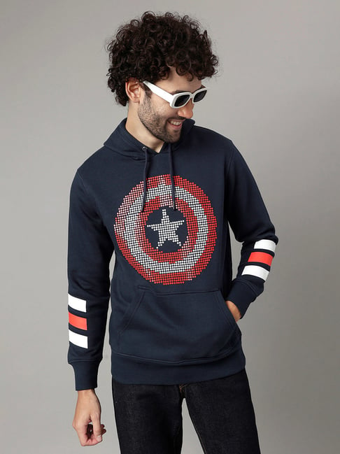 captain america hooded t shirt