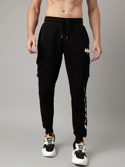 Free Authority Black Regular Fit Batman Print Joggers