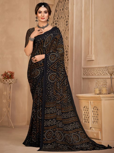 Buy Black Sarees for Women by Aldwych Online | Ajio.com