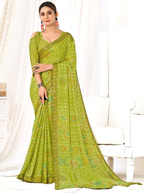 Georgette Bandhani Print Saree at Rs.1180/Piece in surat offer by Royal  Export