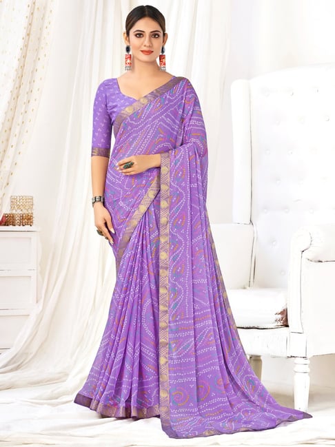 Buy Marabout Purple Colour Embellished Bandhani Saree Online at Best Prices  in India - JioMart.