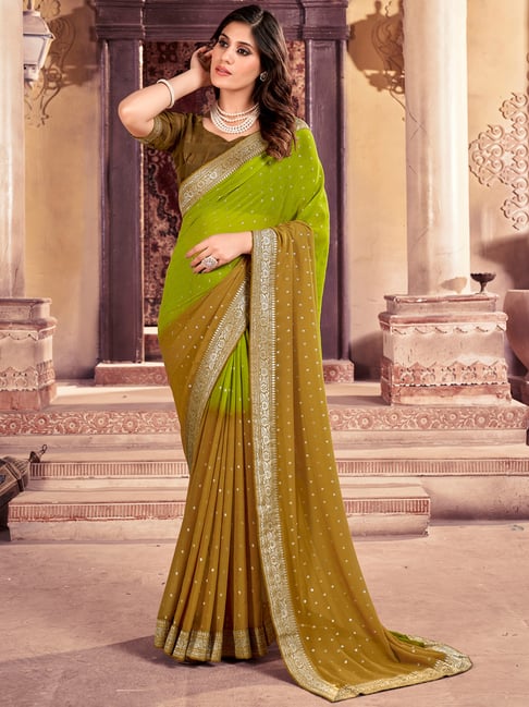 MUSTARD YELLOW WOVEN KALAMKARI BANARASI SILK SAREE WITH BROCADE BLOUSE –  zarikaariindia.com