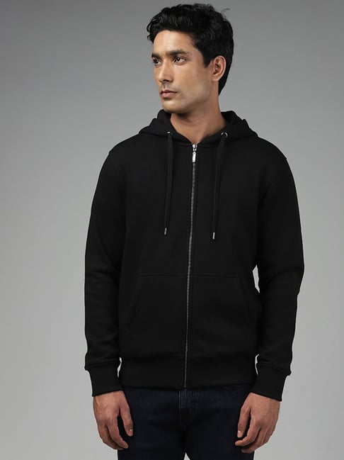 Loose Fit Hooded Jacket - Black - Men