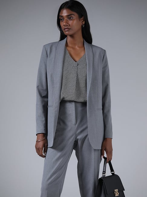 grey suit jacket womens