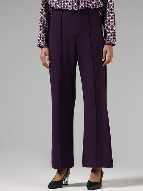 Nine West Womens Stretch Casual Trouser Pants, Purple, 2 - Walmart.com