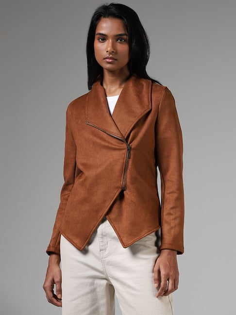 jsaierl Women's Faux Suede Jacket Slim Long Sleeve Moto Biker Short Coat  Casual Zipper Up Crop Outwear Winter - Walmart.com