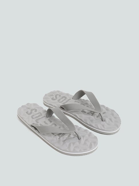 SOLEPLAY by Westside Grey Monotone Textured Flip Flop