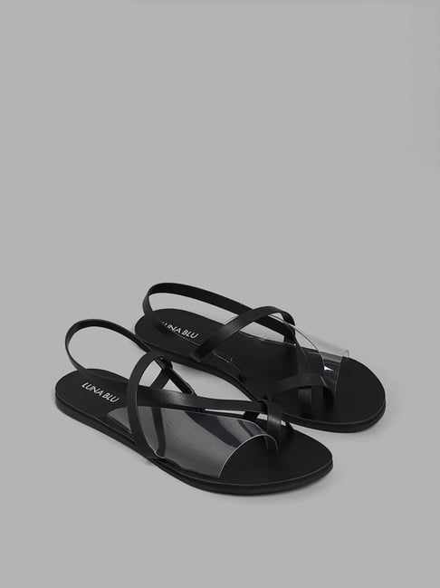 Buy LUNA BLU Ivory T-Strap Sandals from Westside