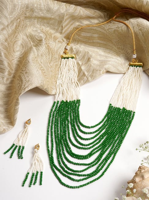 Cleo Daniela Green Onyx Emerald Cut Necklace - Simply Elegant Boutique