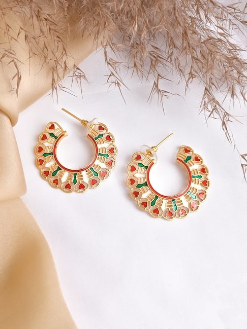 Red Sunburst Hoop Earrings – Pink Attitude Boutique