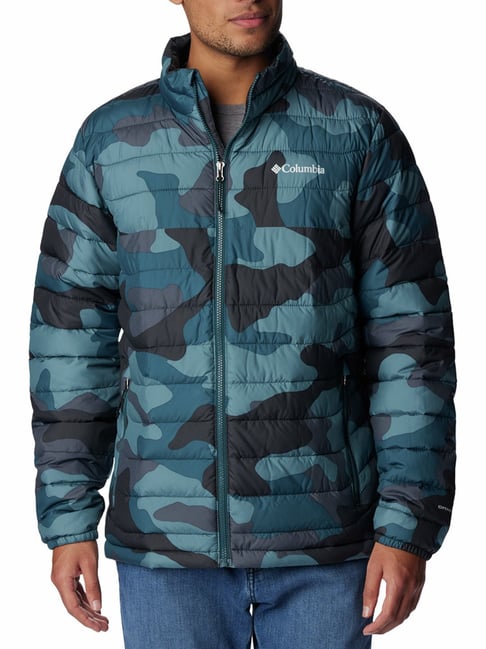 Columbia Green Regular Fit Camouflage Quilted Jacket-picture-42