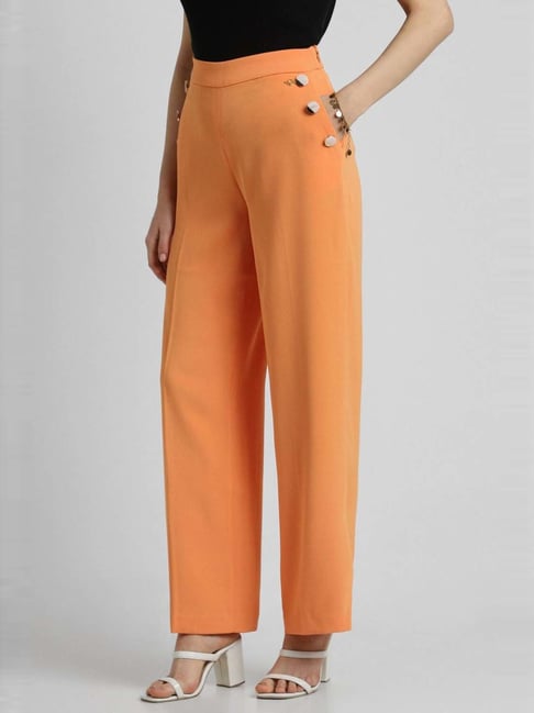 Buy Jaipur Kurti Orange Mid Rise Pants for Women Online @ Tata CLiQ