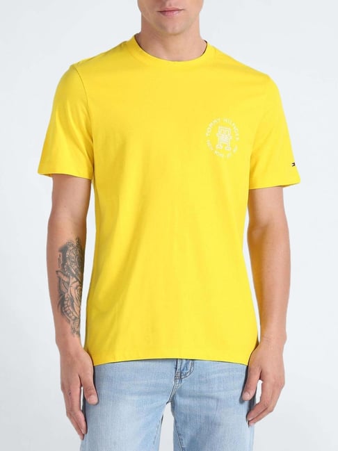 Yellow tommy hilfiger discount shirt