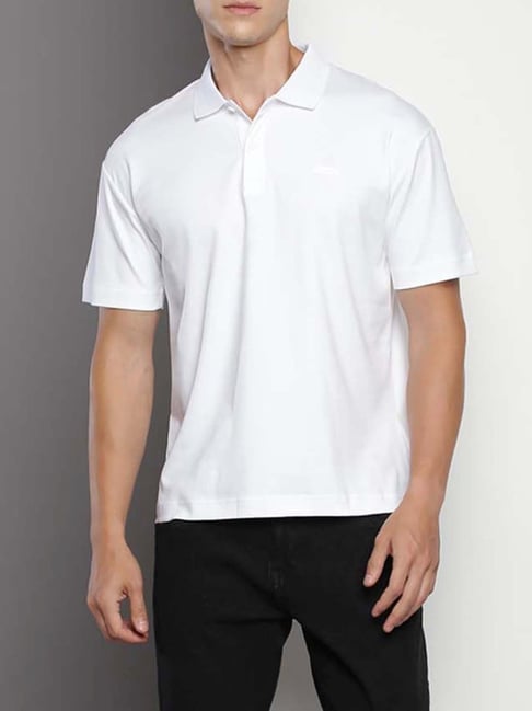 Buy Calvin Klein Bright White Cotton Comfort Fit Polo T Shirt for Mens Online Tata CLiQ