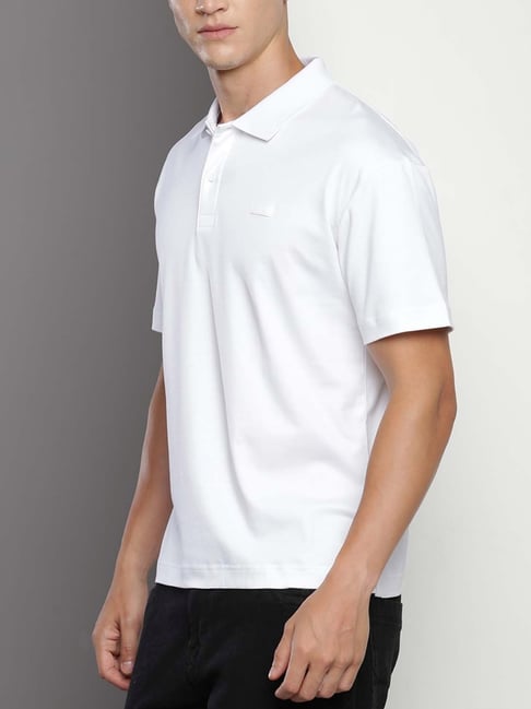 Calvin Klein Bright White Cotton Comfort Fit Polo T-Shirt