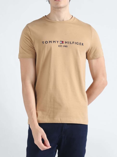 Khaki tommy hilfiger clearance t shirt