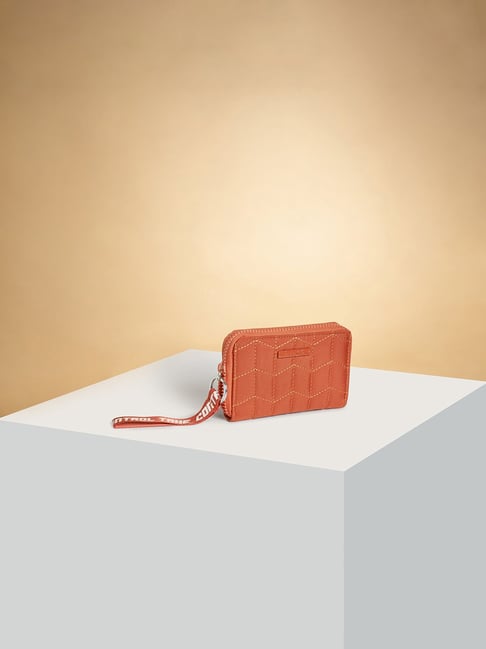 Forever Glam by Pantaloons Orange Small Zip Around Wallet for Women-picture-41